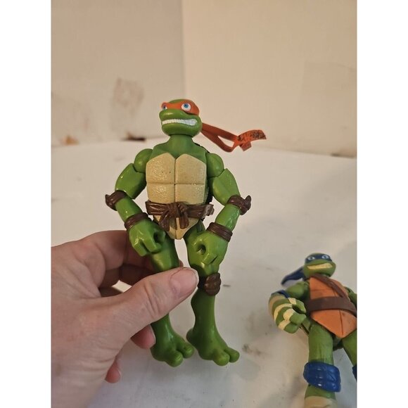 6" Leonardo 2006 Teenage Mutant Ninja Turtles Action Figure Lot Of 3 Turtles - Picture 4 of 8